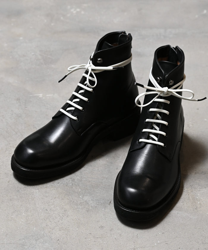 Skinny back zip lace-up boots / ER3201