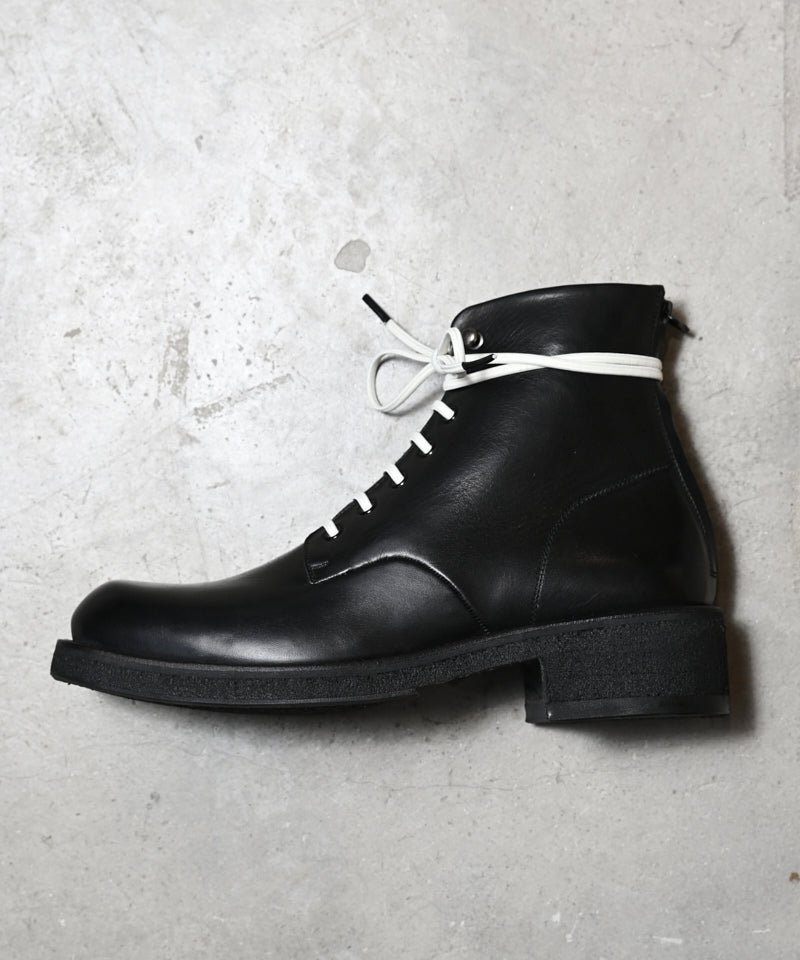 Skinny back zip lace-up boots / ER3201