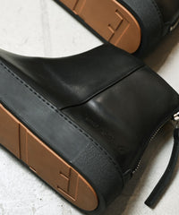 Back zip sneaker boots (All black) / ER3410