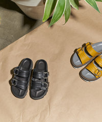 Double buckle footbed sandals / ER4304
